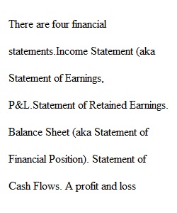 Week 1: Financial Statements